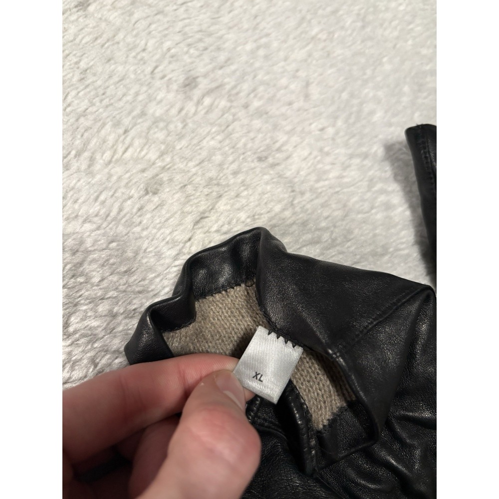 John W. Nordstrom Men's Black Leather‎ Gloves Winter XL - Picture 3 of 5